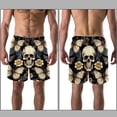 thumbnail image 3 of luoweisi Men's Beach Shorts Quick Dry Swim Trunks with Mesh Lining Skull Butterfly 2XL, 3 of 5