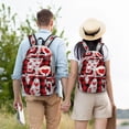 thumbnail image 4 of Easygdp Buffalo Plaid Love And Gnome Mochila de Lona Resistente para Laptop, Compatible con Laptops de 15 a 17 pulgadas, Ideal para Escuela, Trabajo y Viajes-Medium, 4 of 5