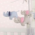 thumbnail image 3 of Carter's Mobile Musical Éléphants Floraux Doux Pervenche & Gris, Pervenche, Gris, 3 of 4