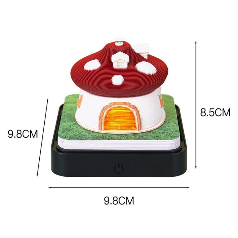 desk-3d-memo-pad-2024-calendar-creative-panoramic-calendar-with-light-for-family-friend-neighbor-gift-mushroom-house-red-walmart-com
