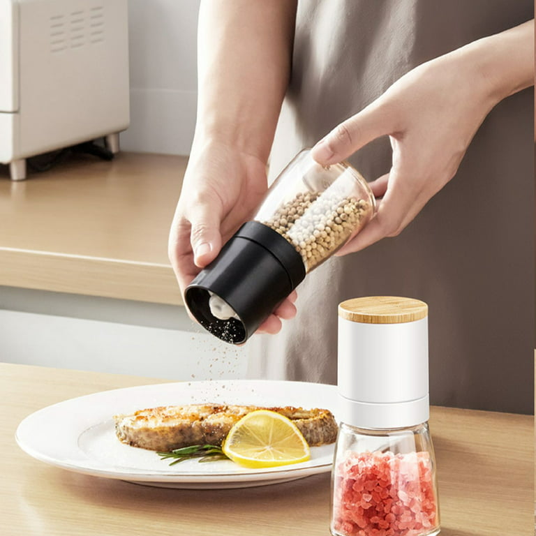 USB Rechargeable Electric Spice Grinder Kitchen Tools Glass Jar Salt and  Pepper Grinder