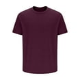 thumbnail image 6 of Summer T Shirts for Men Plus Size Solid Color Crew Neck Casual Loose Tee Shirts Short Sleeve Mens Summer Tops S-2XL, 6 of 7