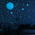 thumbnail image 1 of 1049 Pcs Wall Stickers Wall Stickers Kids Moon And Stars Glow In The Dark Wall Stickers, 1 of 4