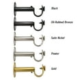 thumbnail image 5 of MERIVILLE Set of 2 Black Zinc Curtain Drapery Rod Bracket for 1" Rod, Adjustable, 5 of 5