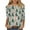 Multicolour, variant on Horkkom Christmas Shirts for Women 3/4 Sleeve Christmas Tree Print Round Neck Loose Top T-shirt XXL
