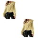 thumbnail image 2 of Guardurnaity Blusa de mujer de Color sólido de estilo informal, camisa ajustada para niña, fiesta, banquete, manga larga, cuello redondo, ropa Amarillo 2piezas, 2 of 6