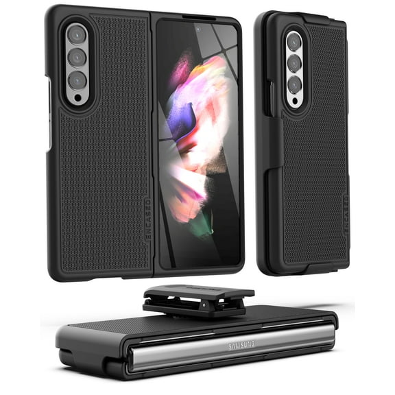 Encased DuraClip for Galaxy Z Fold Belt Clip Case, Slim Phone Case with Holster for Samsung Z Fold 3