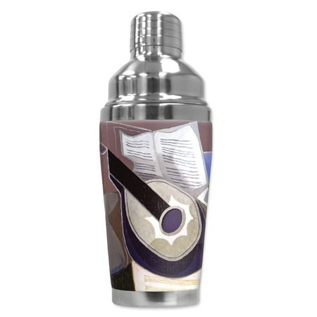 

Mugzie brand 16-Ounce Cocktail Shaker with Insulated Wetsuit Cover - Gris: Still Life with Guitar