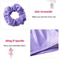 thumbnail image 4 of Aideaone Gymnastics Leotards for Girls Shiny outfits with Shorts Hair Scrunchie 5-10Y, 4 of 6