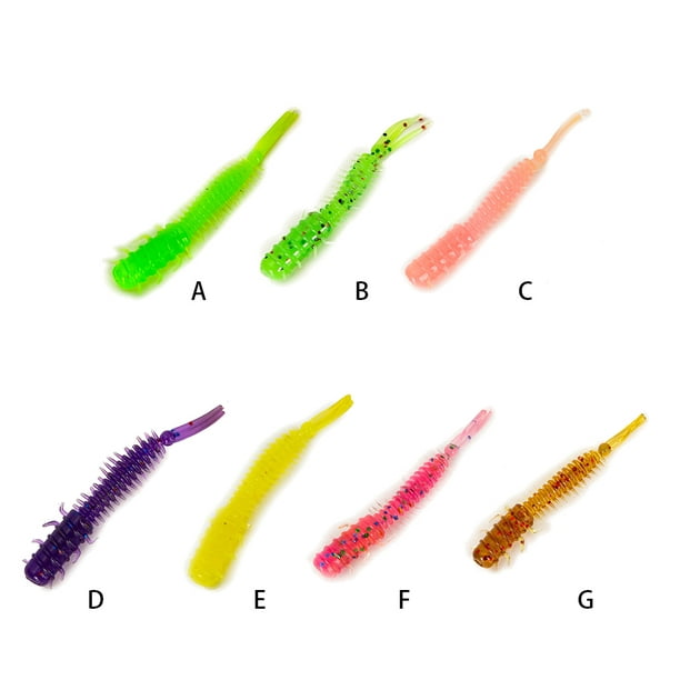 Keepw 20pcs Soft Bait Small Paddle Silicone Paddle Soft Bait Baits Artificial Flexible Convenient Wide Application Fishing Lures Worms Accessory Yello