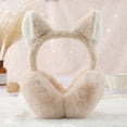 thumbnail image 1 of Orejeras plegables cálidas y frías de invierno para mujer, lindas orejeras de peluche de elfo, calentadores de orejas para estudiantes, 1 of 5