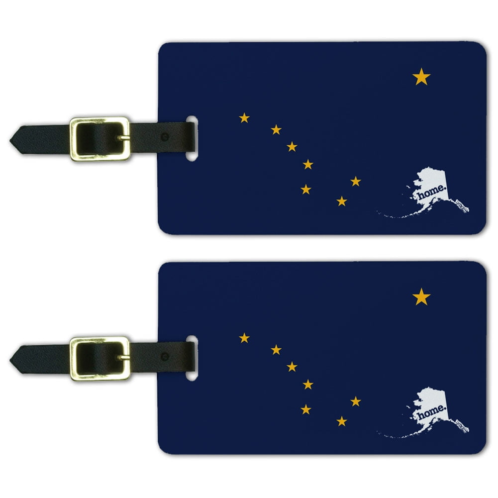 Graphics and More Alaska AK Home State Luggage Suitcase ID Tags Set of 2 Flag