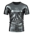 thumbnail image 2 of pstuiky Camisa de manga corta para hombre, Camiseta de manga corta con cuello redondo y estampado liso para hombre camisas casuales para hombre s, 2 of 9