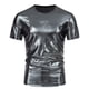 thumbnail image 2 of pstuiky Camisa de manga corta para hombre, Camiseta de manga corta con cuello redondo y estampado liso para hombre camisas casuales para hombre s, 2 of 9