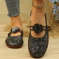 thumbnail image 5 of Viluyesy Womens Loafers, Floral Single Band Fashion Comfortable Soft Sole 2025 Casual Flats Shoes Black, 5 of 9