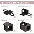 thumbnail image 4 of Pawhut Outdoor Heated Cat House, Brown , 21-in, 4 of 9