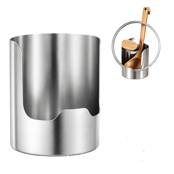 Multi-Functional Kitchen Utensil Holder, 2026 New Stainless Steel Countertop Organizer for Pot Lids, 304 Stainless Steel Storage Rack for Spatulas, Ladles & Cutting Boards, Kitchen Space Saver (1Pcs)