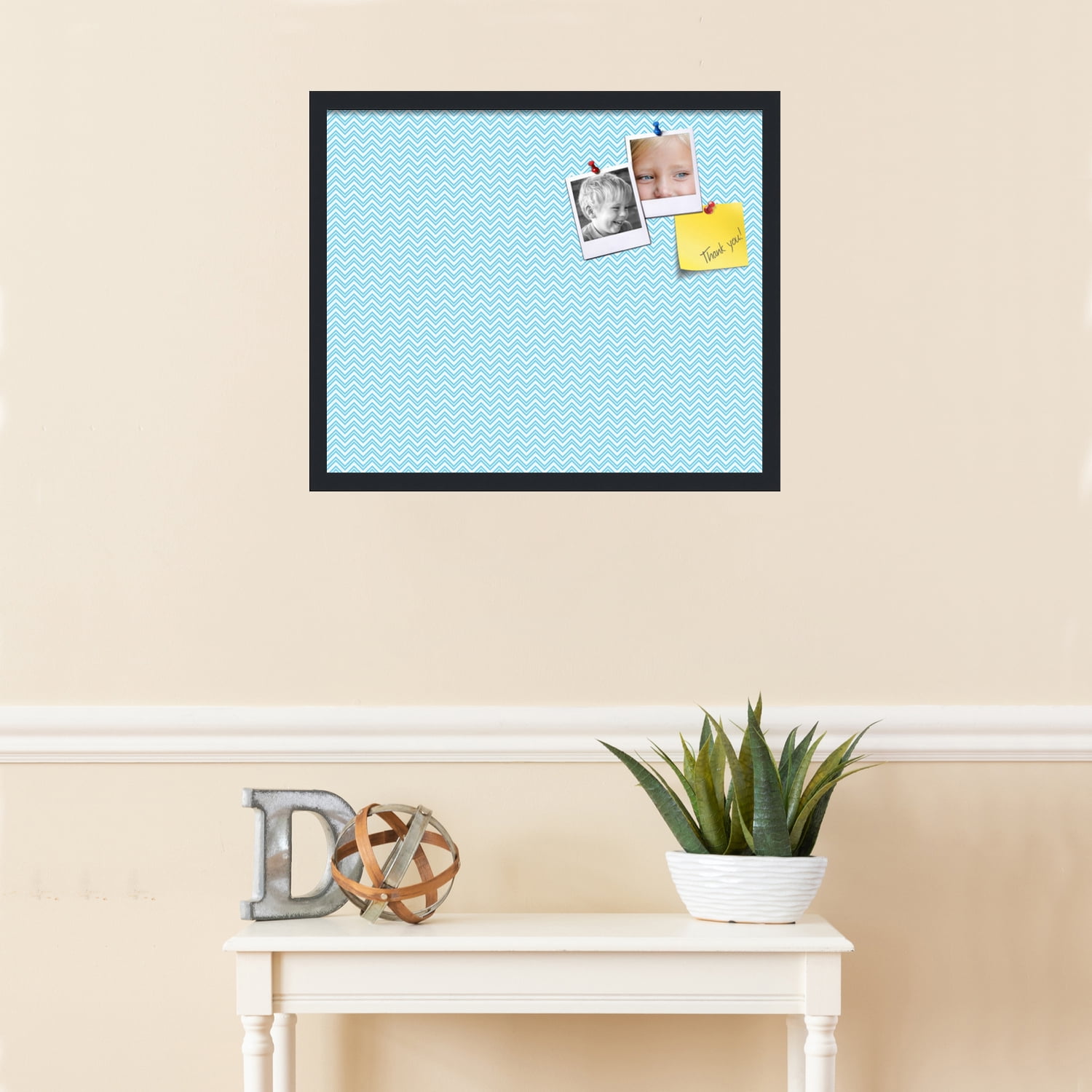 PinPix ArtToFrames 22x18 Custom Cork Bulletin Board    Poster Board Has a Fabric Style Canvas Finish, Framed in Satin Black (PinPix-247)