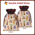 thumbnail image 2 of Rocae Dogs In Different Poses Print Christmas Drawstring Linen Gift Bag with Drawstrings Treat Bag Goody Present Bags for Christmas Party Favor, 2 of 8
