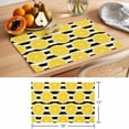 thumbnail image 6 of Summer Lemons Placemats Set&nbsp;of&nbsp;2 Cartoon Yellow Fruit Slices Black White Striped Heat Insulation Washable Place Mats, Non-Slip Table Mats for Dining Table Party Kitchen Decor,13x19 Inch, 6 of 9