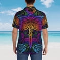 thumbnail image 4 of Zufioo Indian Mandalas Dragonfly Hawaiian Shirt for Men,Beach Shirts Tropical Vacation Shirts,Sleeve Casual Button Down Shirt with Pocket for Travel,Beach,Party,daily,Medium, 4 of 7