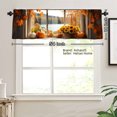 thumbnail image 3 of AshasdS Autumn Leaves Pumpkins Sunflowers Polyester Window Valance Curtain for Home Kitchen Living Room Bedroom Bathroom Decor 54x18 inch, 3 of 5
