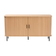 thumbnail image 3 of Baxton Studio Lucia Fluted Wood Sideboard - Mid-Century Modern Buffet Cabinet with Sliding Tambour Doors, 55" Wide, 3 of 3