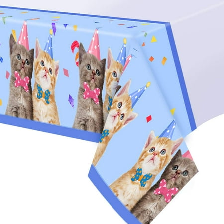 

2 Pack Cat Pet Theme Print Table Cover 52 x 90 Cute Animal Tablecloth Party Supplies Ideal for Birthday Parties Animal Theme Party Baby Showers Decoration Favors