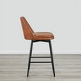 thumbnail image 4 of CHITA 27 inch Counter Height Swivel Bar Stools Low Back Set of 2,Faux Leather in Terracotta, 4 of 7