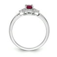 thumbnail image 4 of Primal Gold 14 Karat White Gold Ruby and Diamond Halo Ring, 4 of 6