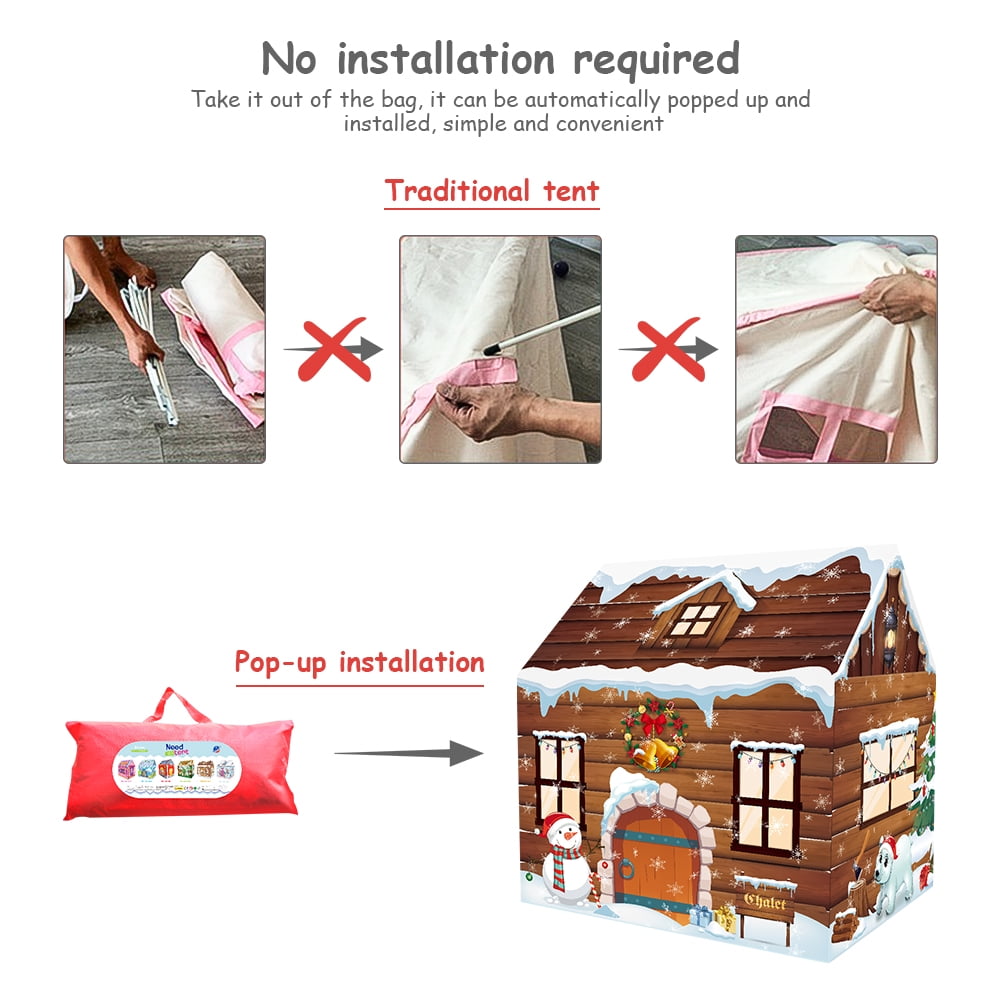 Kepooman Play Tent for Kids, Indoor Playhouse Tents with Lifelike House Design, Birthday and Christmas Toy Gift for 3, 4, 5 and 6 Year Old Children Kepooman Play Tent for Kids, Indoor Playhouse Tents with Lifelike House Design, Birthday and Christmas Toy Gift for 3, 4, 5 and 6 Year Old Children