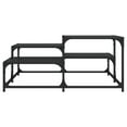 thumbnail image 2 of vidaXL Coffee Table Black 87.5x87.5x40 cm Engineered Wood, 2 of 5
