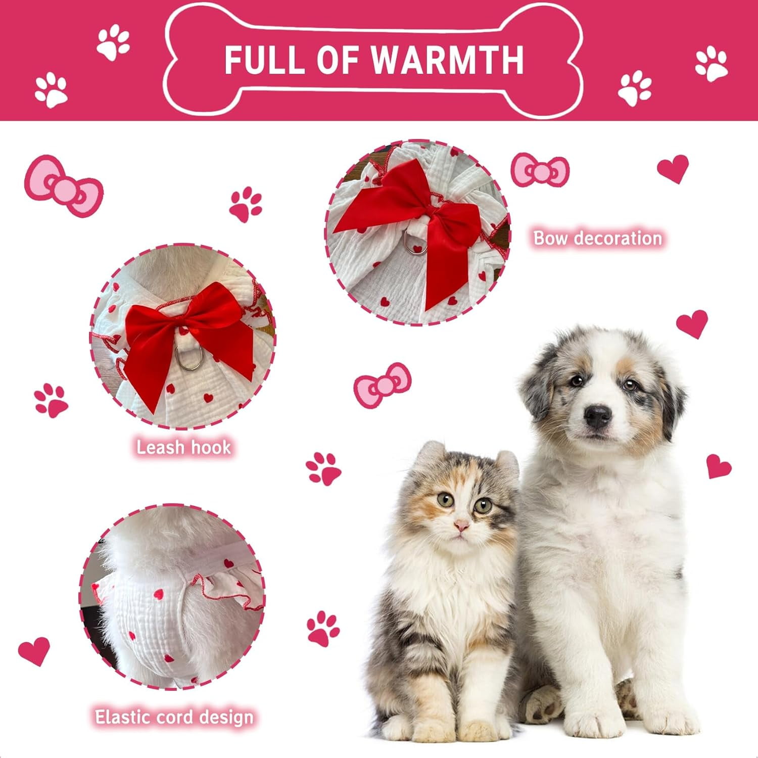 XiHAMA Dog Dresses, Fashion Pet Dog Clothes, Striped Mesh Puppy Dogs Princess Dresses
