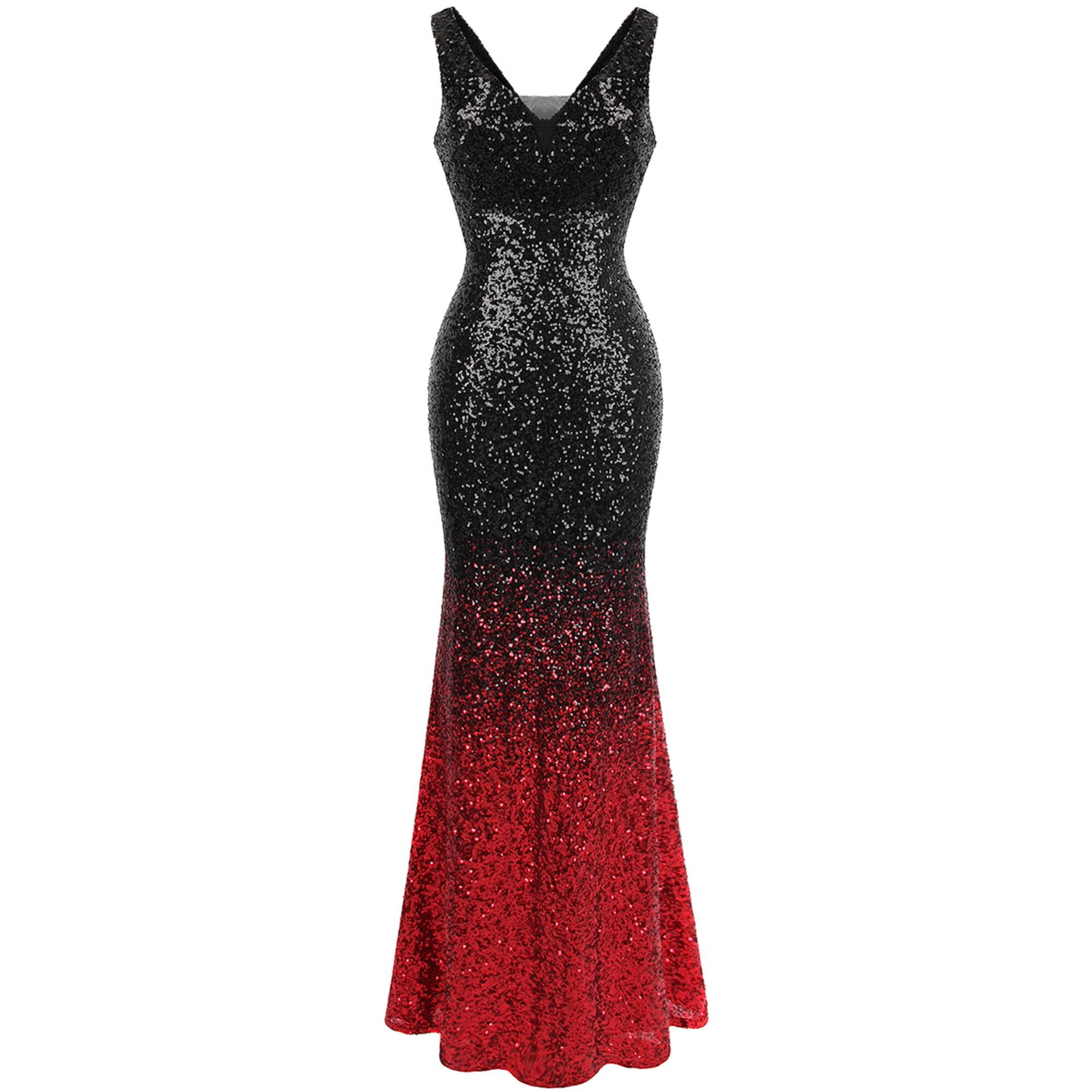 Angel fashions Women's V Neck Glitter Sequin Gatsby 20s Flapper Evening  Dress - Walmart.ca