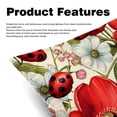 thumbnail image 2 of Seven Starred Ladybird Velvet Bed Pillow Throw Covers Pillow Inserts Throw Pillows with Unique Patterns - Set of 2, Sizes 16x16, 18x18, 20x20 Inches for Various Occasions, 2 of 6