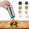 thumbnail image 2 of Gravity Salt And Pepper Grinder, Stainless Steel Electric Pepper Mill Automatic, 2 of 5