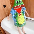 thumbnail image 4 of Toalla de baño con capucha para niños y niñas,Toalla de playa con capucha de cocodrilo,Toalla de piscina para niños pequeños con capucha para baño,Playa, 4 of 5