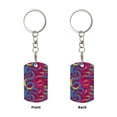 thumbnail image 2 of Goofa Colorful Snake Printed Rectangular Metal Keychain Bag Charm Floral Charm for Purse Keys Metal Keyring Gift for Women Accessories, 2 of 7