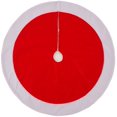 thumbnail image 2 of glitzhome 42"D Fabric Christmas Tree Skirt, Large Tree Skirt Round for Holiday Home Party Decor, 2 of 6