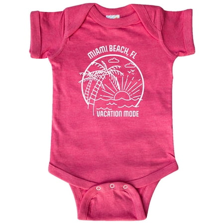 

Inktastic Summer Vacation Mode Miami Beach Florida Gift Baby Boy or Baby Girl Bodysuit