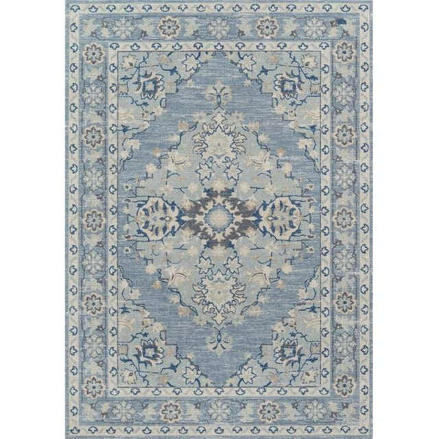 Momeni ANATOANA-9BLU5376 5 ft. 3 in. x 7 ft. 6 in. Anatolia Machine Made Traditional Rectangle Area Rug, Blue