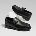 thumbnail image 6 of CMR CHAMARIPA Men's Elevator Loafers - Black Leather Height Increasing Loafer Shoes 5CM / 1.95 Inches, 6 of 9