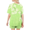 thumbnail image 3 of Women Lounge Set Floral Pajamas for Women Set Short Sleeve Cotton Pajamas Sets Comfy 2 Piece Sets Soft Printed Pajamas, 3 of 6