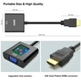 thumbnail image 3 of BENFEI HDMI to VGA Adapter (Male to Female), Gold-Plated ,Black, 3 of 7