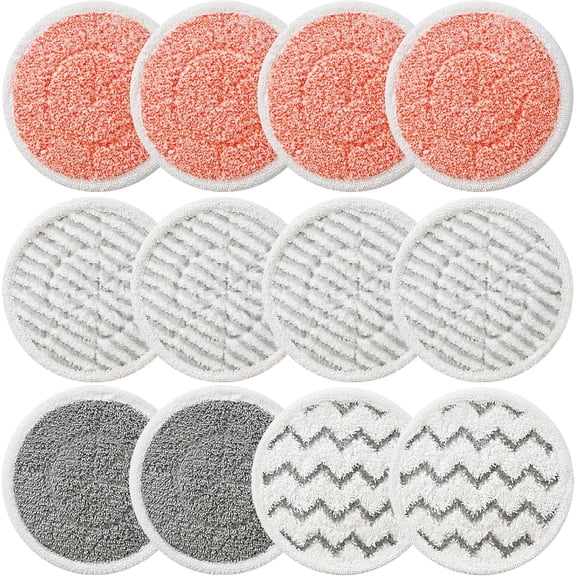 12 Pack Upgraded S7001 Pads Replacement Steam Mop Pads for Shark S7001 S8201 S8001 S7201 S7000 S7000AMZ S7001TGT Series Steam Mop Pads,Steam&Scrub All-in-One Scrubbing Mop Pads,Part Model #:XKITP7000