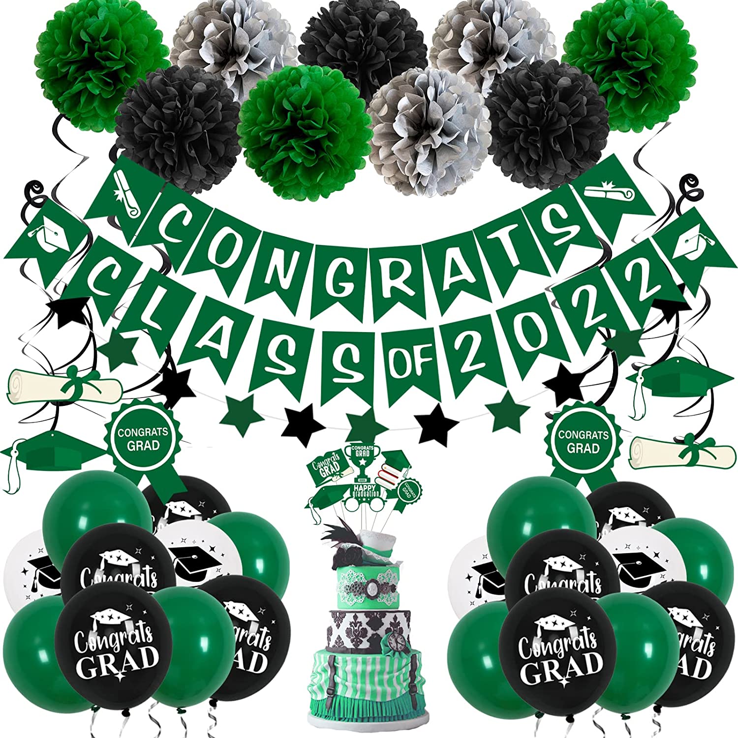 Graduation Party Decorations 2022, Graduation Decorations Green