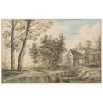 thumbnail image 3 of Lucas van Uden 14x11 Black Modern Framed Museum Art Print Titled - Landscape with a Water Mill (1605 - 1673), 3 of 5