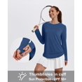 thumbnail image 4 of Camisa XIEERDUO de manga larga para natación, protector contra salpicaduras, azul, talla M, 4 of 5