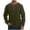 Army Green, variant on ZCFZJW Mens Athletic T-Shirts Casual Solid Color Long Sleeve Button Neckline Pullover Sweatshirts Trendy Soft Cotton Tees Tops Black L