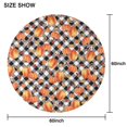 thumbnail image 6 of Fall Pumpkins Leaves Pattern Round Tablecloth 60" X 60",Wrinkle Wipeable Table Cloth for Kitchen Dining Room Picnic Patio Party, 6 of 6
